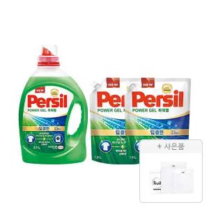 퍼실 파워젤 드럼/일반 겸용 액체세제 2.7L, 1개 + 리필 1.8L, 2개 + 증정(세탁망 2종(M,L), 1개)