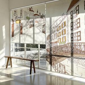 실사롤스크린 블라인드 암막 커튼 거실 창문