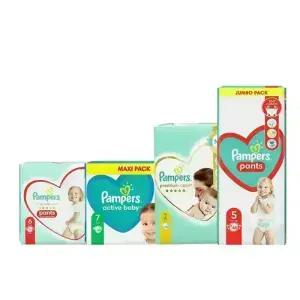 유럽산 팸퍼스 베이비드라이 프리미엄케어 밴드 팬티 1 2 3 4 5 6 7 단계 밤 신생아 기저귀 바우처 pampers