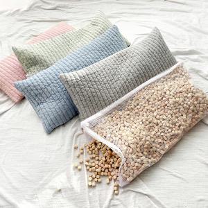 시원한 편백나무베개 24x48 양면누빔 순면 피그먼트 낮은 높은 높낮이조절