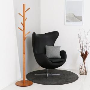 고무나무 원목 원형 스탠드 옷걸이_브이(원형A)