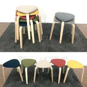 KYRRE 쉬레 쿠션패브릭스툴 의자 간이의자 보조의자 원목스툴 화장대의자 쿠션의자