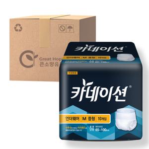 카네이션 언더웨어 팬티기저귀 중형 10개x8팩 (80개) 박스