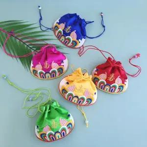 [샵마시모]유아동 아기 남아 여아 한복소품 양단 수 복주머니 5컬러