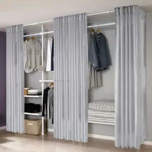 왕자 뉴드레스룸 5폴_타공이불선반_938_솔리드_행거