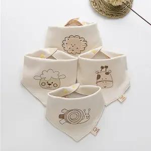 [엠케이] 오가닉 순면 유아 스카프빕 4종1세트 (0-4세) 204088