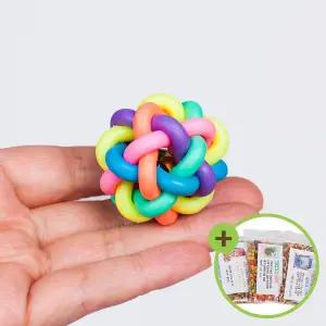 [하프클럽/올펫몰]무지개 공(미니) 1P 앵무새 장난감 앵무새용품 새놀이터