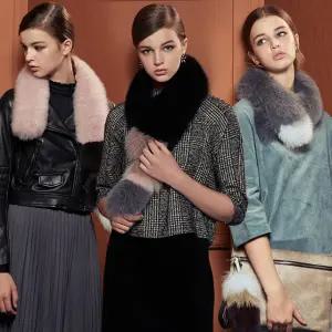 [라벨르]라벨르by신영모피 노블 폭스스킨 배색 머플러