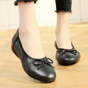베리슈 여성 천연소가죽 230-265 발편한 빅사이즈 리본 플랫슈즈 키높이 수제화 단화