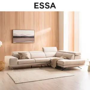 에비뉴 4인 오픈코너형 헤드기능 리브 패브릭 소파