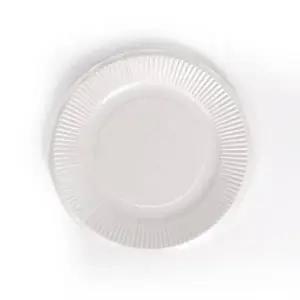 [해피팩][JG] 180 원형 주름 종이접시 일회용 야외 행사 캠핑 접시 그릇 1박스 1000개