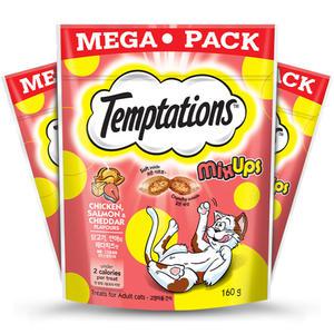 대용량 템테이션 닭고기, 연어와 체다치즈 160g x3개