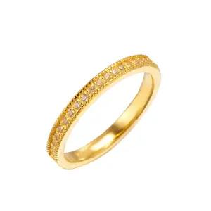 [한국금다이아몬드] 여자 순금 반지 큐 레이어드 24K 3.75g 검지