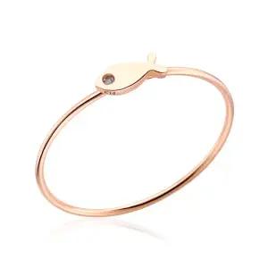 [비앤비골드] 14K 물고기 탄생석 1mm 3월 아쿠아마린 텐션링 반지 NPR29258