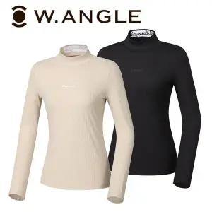 [와이드앵글](하남점)23년 SS 여성 VA 골지 하이넥 봄 티셔츠 WWP23291 베이지(E2), 블랙(Z1)