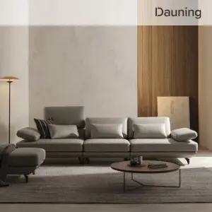 [룸스프레이증정][다우닝] 클라임 4인 리프트업 전체 천연가죽 소파