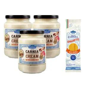 폰타나 베이컨앤머쉬룸 크림파스타소스, 430g, 3개 +이탈리아 캄파니아 스파게티 500g,1개