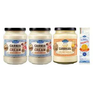 폰타나 파스타소스, 머쉬룸크림, 430g, 2개 + 까르보나라, 430g, 1개 + 이탈리아 캄파니아 스파게티 500g,1개