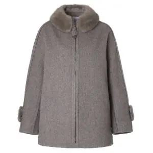 [벨리시앙](의정부점)밍크 배색 울 캐시 집업 코트_HC2402