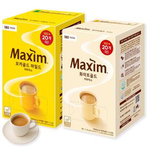 [파이브온] 맥심 모카골드 마일드 화이트골드 커피믹스 180개입 [160+20T]