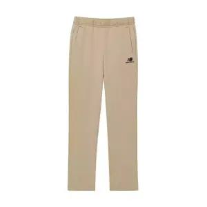 뉴발란스 에센셜 스몰로고 베이직 플리스 기모 오픈햄 팬츠 트레이닝 바지 베이지 NBMLDB1063-35