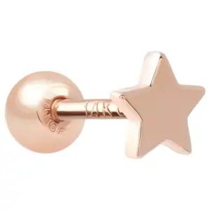 14K 골드필드핀 스타M 여성 데일리 패션 심플 피어싱