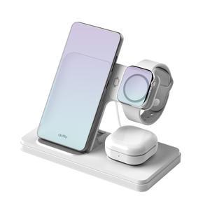 엑토 3in1 스마트폰 워치 무선이어폰 동시충전 고속무선충전기 MTA-54