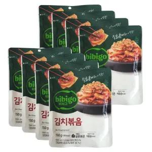 CJ제일제당 비비고 김치볶음 150g X 8봉 캠핑요리 밑반찬 간편식