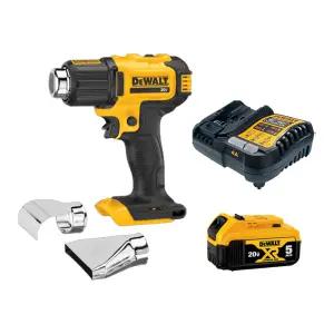 디월트 DCE530P1 충전 열풍기 20V 5.0Ah 배터리 1개 세트