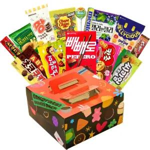 스낵24 화이트데이 발렌타인데이 축하해 케이크 상자 과자선물세트14P