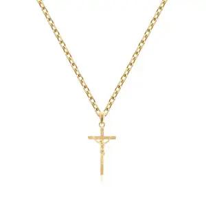 [비앤비골드] 14K 심플스틱 십자고상 십자가 펜던트 SHP38391