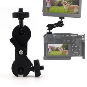 듀얼 볼 헤드 각도 방향 전환 마이크 LED 미니빔 방송 DSLR 카메라 촬영 유튜브 핫슈 볼헤드 액션캠