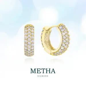 메타다이아몬드 실버 925 파베 원터치 귀걸이 1종