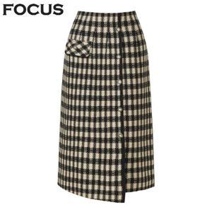 [포커스]버튼체크H라인언발스커트_VFI4W1SK8121