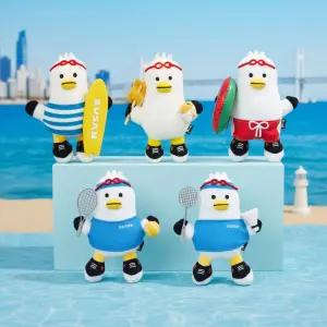 어묵 호떡 튜브 서핑 배드민턴 테니스 귀여운 갈매기 기념품 부기 미니인형키링 5종