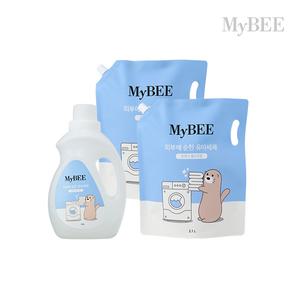 초핫딜 마이비 피부에순한 유아세제 용기(1500ml)+세제 리필(2100ml)x2팩