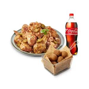 [푸라닭] 고추마요 치킨+블랙치즈볼(5구)+콜라 1.25L