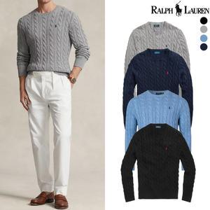 폴로랄프로렌 남성 코튼 케이블 니트 스웨터 710775885 4종 택1
