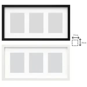 이케아 벽걸이액자 3칸 55x28 인테리어용 뢰달름 2가지색상