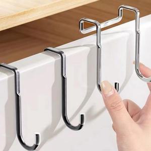 도어 후크형 행거 블랙 실버 방문 싱크대장 걸이 1p