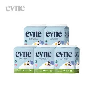 이브네 코트니 순면감촉 생리대 중형 16매x5팩