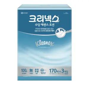 크리넥스 수딩 에센스 로션티슈 170매x3입