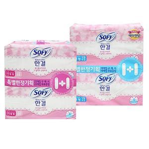 쏘피 한결 중형 대형 특별한정기획 1+1 생리대 날개형 여성용품 위생용품 쏘피생리대-TJ