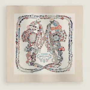에르메스 스카프 Brides de Gala en Fleurs scarf 90 H004192S 07 베이지세이블