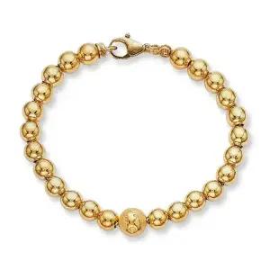 [골드모아]18K 민볼 염주팔찌 (6mm) .