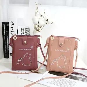 야옹이 크로스백/학생/슬링백/여자/핸드폰/가방/휴대폰/경량/캐주얼/등산/소형/데일리/숄더/메신저백/지갑