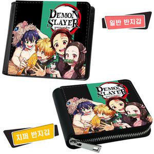 귀멸의 칼날 지퍼 지갑 반지갑 동전 카드 메모리카드 수납 탄지로 렌고쿠 젠이츠 초등학생 중학생 8