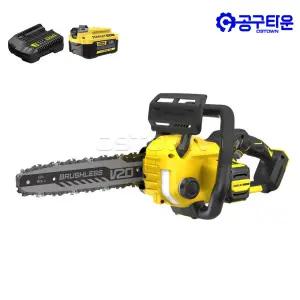 스탠리 SBCS730R1 충전 체인톱 20V 6.0Ah 1팩 30cm 안전가드탑재 오일자동윤활 BL