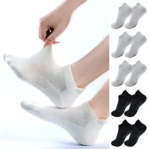 여성 논슬립 요가 덧신 양말 페이크 삭스 미끄럼방지 5족 세트