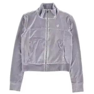 르꼬끄 슬림핏 여성 벨벳 스텐넥 집업 QP422OFTO1 LGR